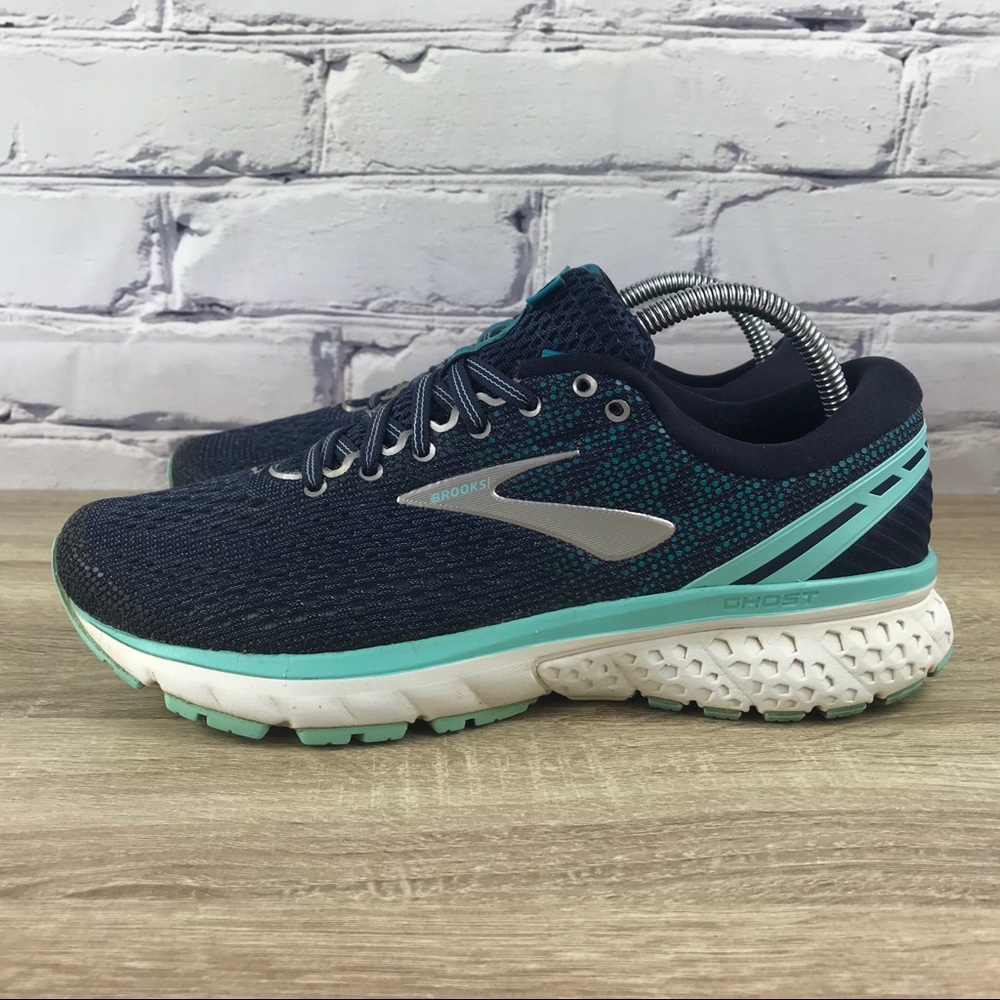 Brooks Ghost 11 Blue Running Shoes Wide Fit - Picture 3 of 10
